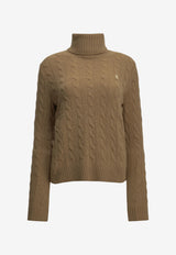 Polo Ralph Lauren Cable Knit Turtleneck Logo Sweater Camel 211888686006COLLECTION CAMEL_780d7776-68dc-4dc3-845e-16538c5466cd