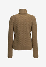 Polo Ralph Lauren Cable Knit Turtleneck Logo Sweater Camel 211888686006COLLECTION CAMEL_780d7776-68dc-4dc3-845e-16538c5466cd