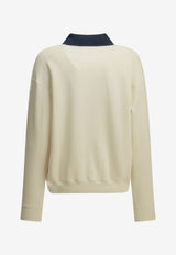 Polo Ralph Lauren Polo Collar Logo Sweatshirt Ivory 211B17785002WARM WHITE_9b559681-d76f-4262-a5cd-ddd52539cd3c