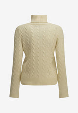 Polo Ralph Lauren Cable Knit Turtleneck Logo Sweater Off-white 211888686012AUTHENTIC CREAM_13ef7636-447e-497d-8f02-0b6bf76fcc17