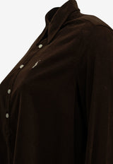 Polo Ralph Lauren Corduroy Mini Shirt Dress Brown 211B22153005DARK BROWN_a1749a17-8477-4be6-8efe-2572fdd67175