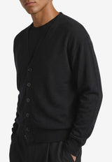 Lemaire Ribbed Twisted Cardigan Black PO0052-LK1063-BK999