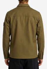 Stone Island Logo Patched Buttoned Shirt Green L2S151200020-S0F24-V0054