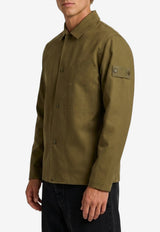 Stone Island Logo Patched Buttoned Shirt Green L2S151200020-S0F24-V0054