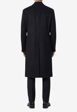 Lardini Double-Breasted Wool Coat Black AC40408E-CN65601-999