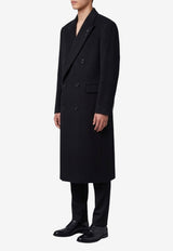 Lardini Double-Breasted Wool Coat Black AC40408E-CN65601-999