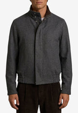 Lardini Zipped Bomber Jacket Gray ACBARCON-CN65602-950