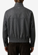 Lardini Zipped Bomber Jacket Gray ACBARCON-CN65602-950