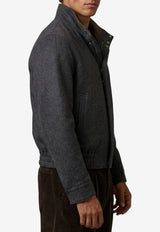 Lardini Zipped Bomber Jacket Gray ACBARCON-CN65602-950