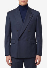 Lardini Double-Breasted Wool Blazer Blue AC5810E-ACIF67442-850