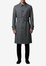 Lardini Single-Breasted Wool Belted Coat Gray AC23009-ACIF67438-990GR