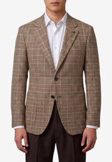 Lardini Prince of Wales Single-Breasted Jacket Brown AC5816E-ACIF67515-320MA