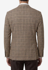 Lardini Prince of Wales Single-Breasted Jacket Brown AC5816E-ACIF67515-320MA
