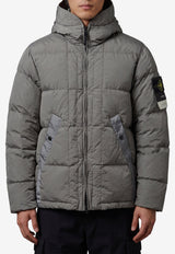 Stone Island Zip-Up Down Jacket Gray L2S154100019-S0019-V0060
