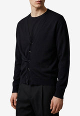 Lemaire Twisted Wool Blend Cardigan Black PO0052M-LK1063-BK999