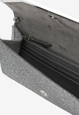 Jimmy Choo Emmie Glittered Clutch Silver EMMIEUBDANTRACITE/SILVER_260494b8-c5ff-42b4-bb39-3edec4ad252c