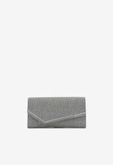 Jimmy Choo Emmie Glittered Clutch Silver EMMIEUBDANTRACITE/SILVER_260494b8-c5ff-42b4-bb39-3edec4ad252c
