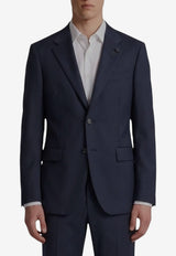 Lardini Single-Breasted Wool Suit Blue AC5931E-CN64414-850
