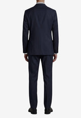 Lardini Single-Breasted Wool Suit Blue AC5931E-CN64414-850