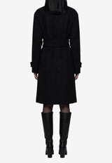 Lemaire Double-Breasted Belted Wool Blend Coat Black CO1155-LF1700-BK999