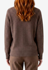 The Row Phef V-neck Sweater Brown R000612-Y1041-FUD