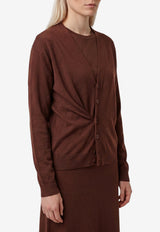 Lemaire Twisted Wool Blend Cardigan Brown PO0052-LK1063-RE401