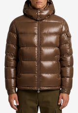 Moncler Maya Lacquered Down Jacket Brown L20911A53600-68950-261