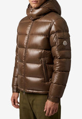 Moncler Maya Lacquered Down Jacket Brown L20911A53600-68950-261