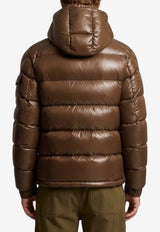 Moncler Maya Lacquered Down Jacket Brown L20911A53600-68950-261