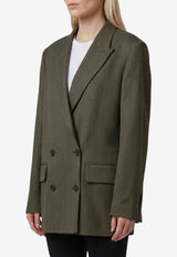 Golden Goose DB Double-Breasted Buttoned Blazer Green GWP02332-P002587-36101