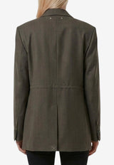 Golden Goose DB Double-Breasted Buttoned Blazer Green GWP02332-P002587-36101