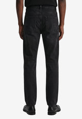The Row Moe Washed Straight-Leg Jeans Black R001187-W2352-BLK