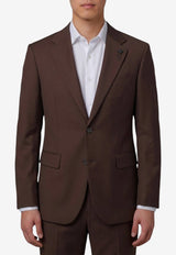 Lardini Single-Breasted Wool Suit Brown AC5931E-CN64414-440
