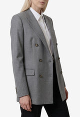 Tagliatore Jasmine Double-Breasted Buttoned Jacket Gray JJASMINE10B-520038-G1238