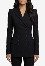 Dolce & Gabbana Double-Breasted Buttoned Jacket Black F27HDT-FUBCE-N0000