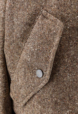 Brunello Cucinelli Mélange Wool Blend Jacket Brown MD0023657C002_Brown_70014782