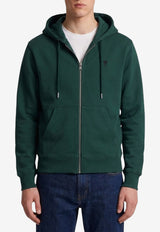 AMI PARIS Ami De Coeur Zip-Up Hoodie Green HSW765-730-A258