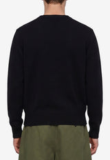AMI PARIS Ami De Coeur Wool Sweater Black HKS826-001-009