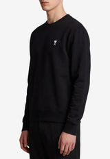 AMI PARIS Ami De Coeur Crewneck Sweatshirt Black HSW763-730-045
