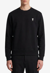 AMI PARIS Ami De Coeur Crewneck Sweatshirt Black HSW763-730-045
