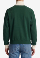 AMI PARIS Ami De Coeur Zip-Up Sweatshirt Green USW796-JE0245-A244