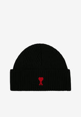AMI PARIS Ami De Coeur Beanie Black BFUHA116-018-009