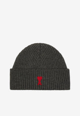AMI PARIS Ami De Coeur Beanie Gray BFUHA116-018-084