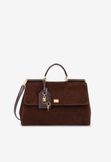 Dolce & Gabbana My Sicily Suede Leather Handbag Brown BB7814BO9038M157_EBANOMORO_70014153