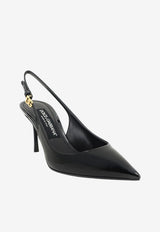Dolce & Gabbana Cardinale 75 Patent Leather Slingback Pumps Black CG1055A147180999_Black_70014272