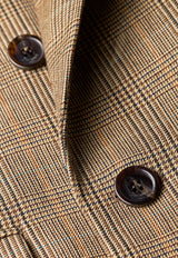 Saint Laurent Double-Breasted Glen Plaid Blazer Beige 871065-Y3L61-2242