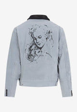 Mother Child Printed Suede Jacket