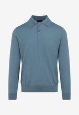 Cashmere Knit Polo Sweater