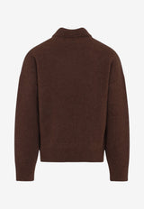 Intarsia Knit Ami De Coeur Polo Sweater