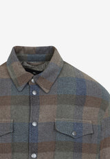 Madras Check Wool Blend Overshirt